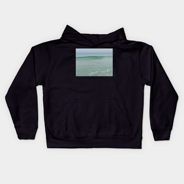 Gulf Water with Sting Ray with Wave Kids Hoodie by AustaArt